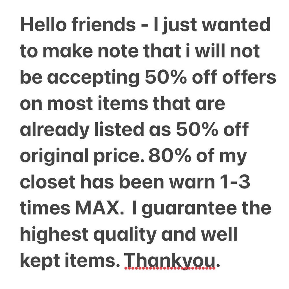 Seller Notice - Pricing Policy Information